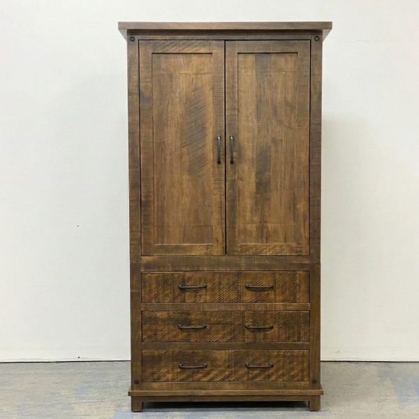 Adirondack Solid Wood Wardrobe | Handcrafted Custom Armoire 00-02