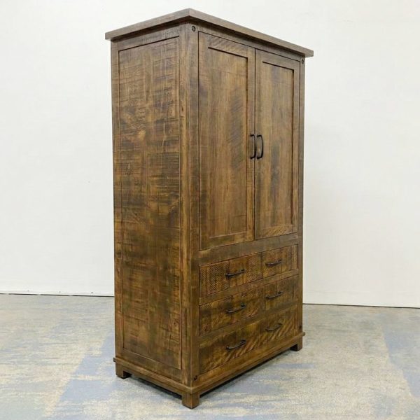 Adirondack Solid Wood Wardrobe | Handcrafted Custom Armoire 00-01