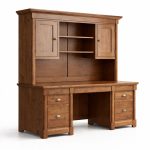 Tranquil Solid Wood Desk and Hutch | Executive Computer Workstation 00-06