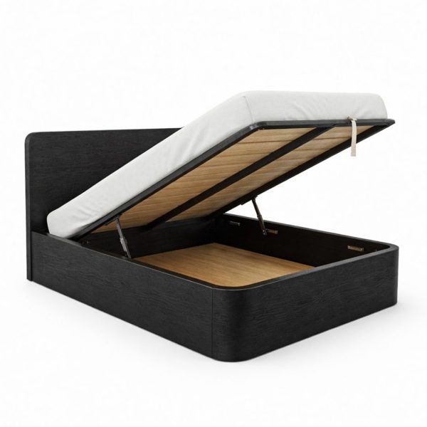 Haven Solid Wood Lift-Up Storage Bed | Modern Platform 00-01