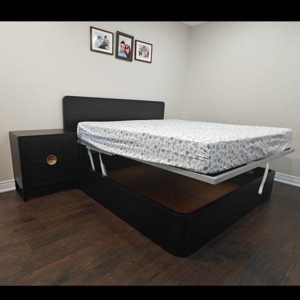 Haven Solid Wood Lift-Up Storage Bed | Modern Platform Condo Bed 01-01