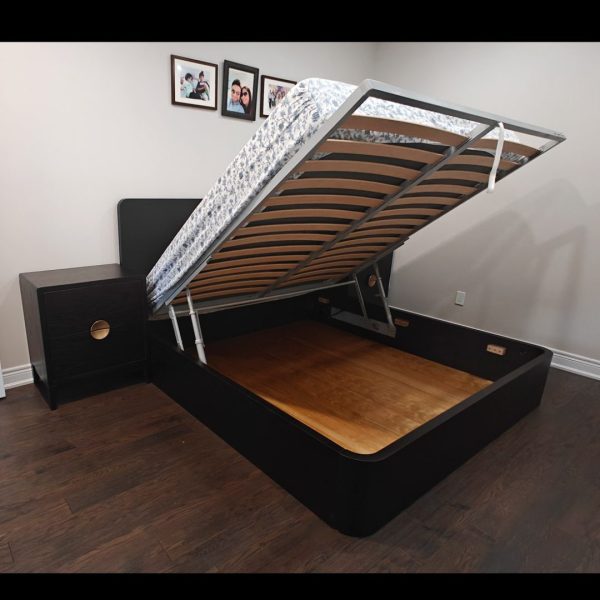 Haven Solid Wood Lift-Up Storage Bed | Modern Platform Condo Bed 01-03
