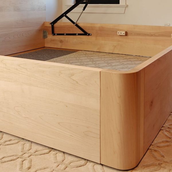Haven Solid Wood Lift-Up Storage Bed | Modern Platform Condo Bed 02-02