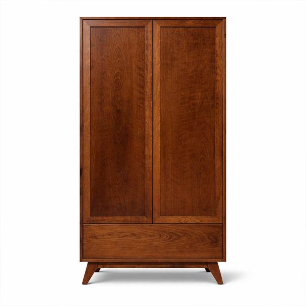 Hugo Mid-Century Solid Wood Armoire | Modern Storage 00-00