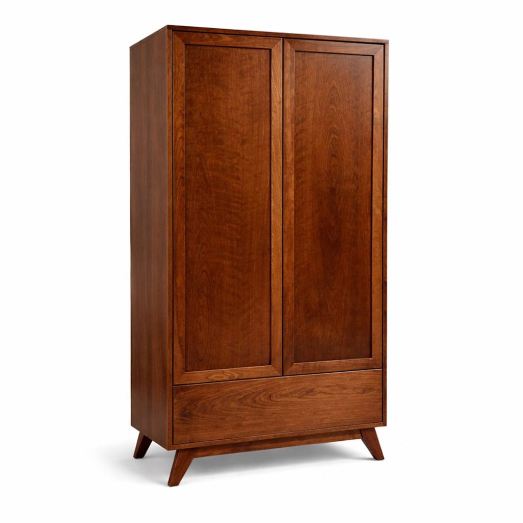 Hugo Mid-Century Solid Wood Armoire | Modern Storage 00-01