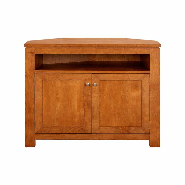 Newport Solid Wood Corner Tv Unit | Hardwood Media Cabinet 00-01