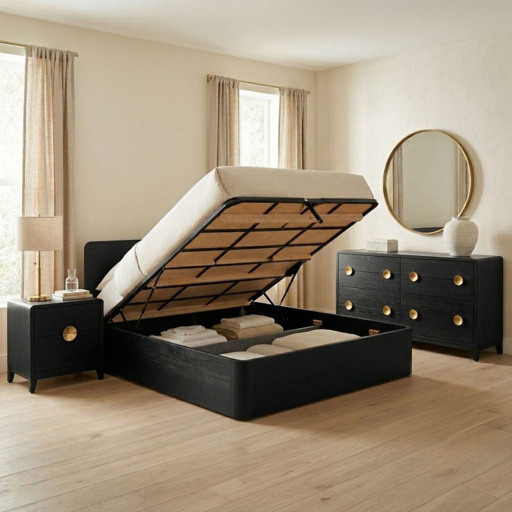 Haven Solid Wood Bedroom Set | Lift-Up Bed 00-01